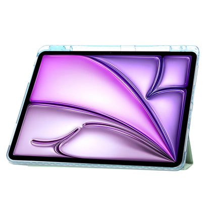 For iPad Air 13 2025 / 2024 Clear Acrylic Deformation Leather Tablet Case(Green) by bashfashion