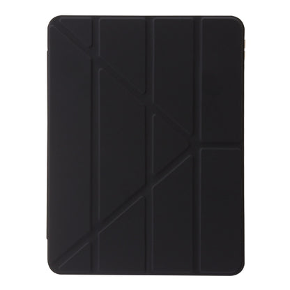 For iPad Air 11 2025 / 2024 Clear Acrylic Deformation Leather Tablet Case(Black) by bashfashion