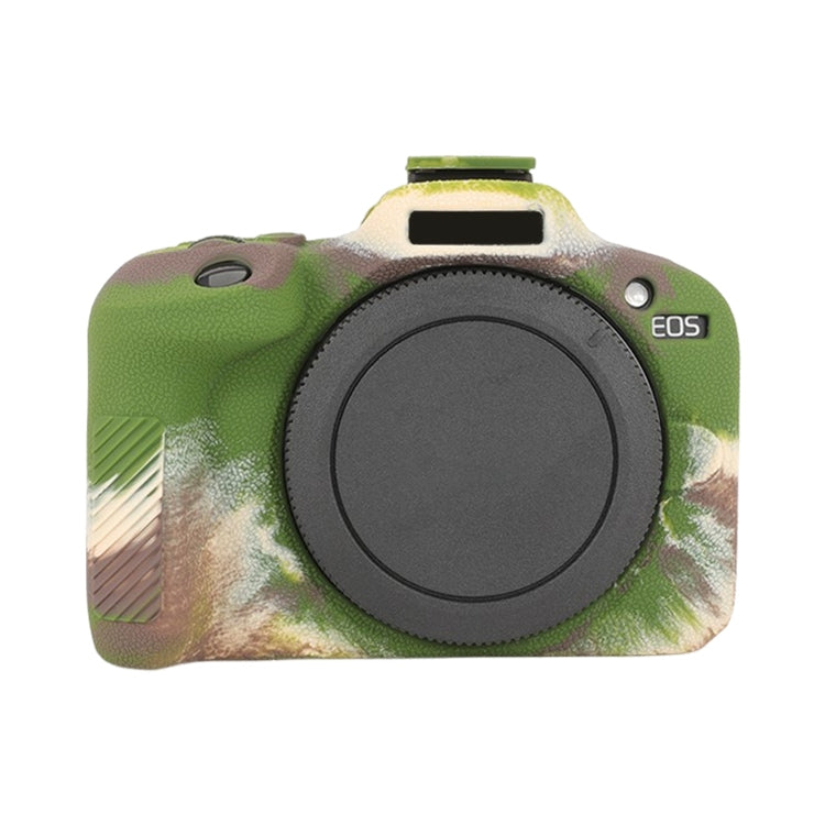 For Canon EOS R100 Litchi Texture Soft Silicone Protective Case(Camouflage) by bashfashion