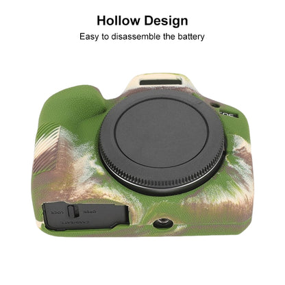 For Canon EOS R100 Litchi Texture Soft Silicone Protective Case(Camouflage) by bashfashion