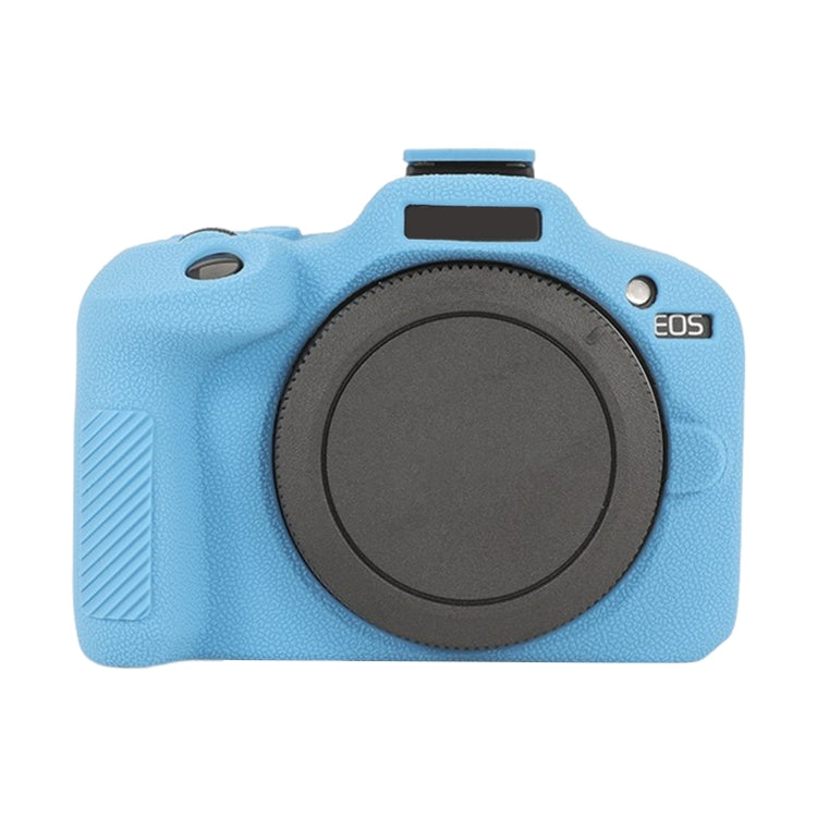 For Canon EOS R100 Litchi Texture Soft Silicone Protective Case(Blue) by bashfashion