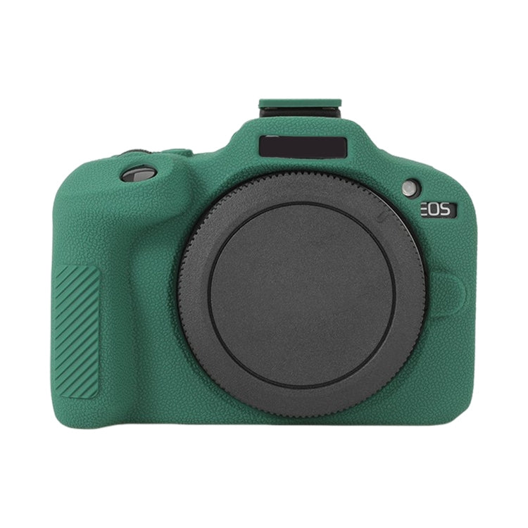 For Canon EOS R100 Litchi Texture Soft Silicone Protective Case(Green) by bashfashion
