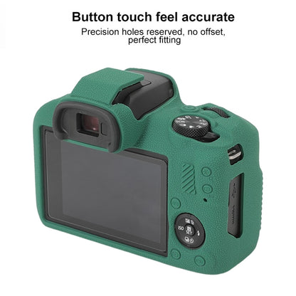 For Canon EOS R100 Litchi Texture Soft Silicone Protective Case(Green) by bashfashion