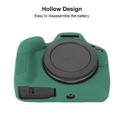 For Canon EOS R100 Litchi Texture Soft Silicone Protective Case(Green) by bashfashion