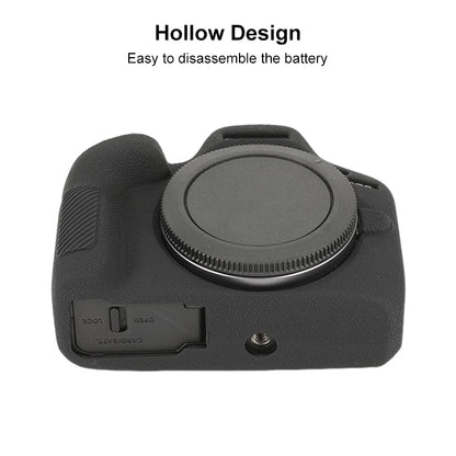 For Canon EOS R100 Litchi Texture Soft Silicone Protective Case(Black) by bashfashion