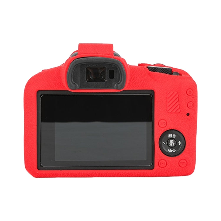 For Canon EOS R100 Litchi Texture Soft Silicone Protective Case(Red) by bashfashion