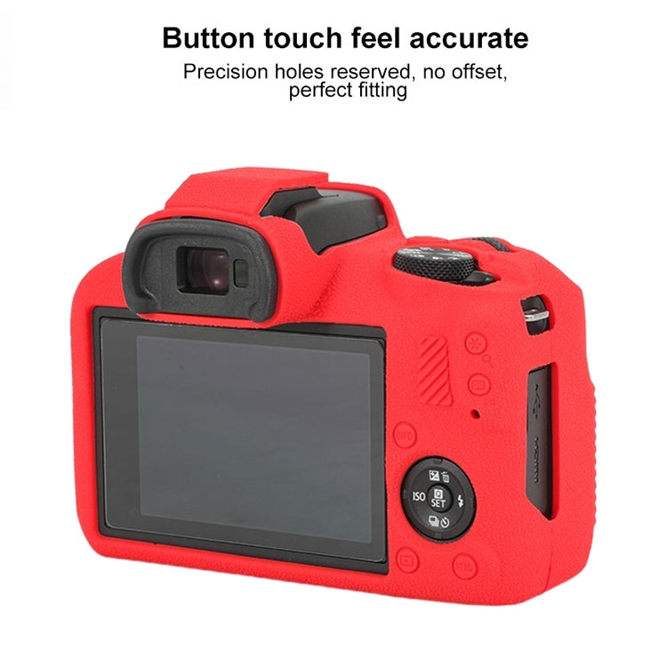For Canon EOS R100 Litchi Texture Soft Silicone Protective Case(Red) by bashfashion