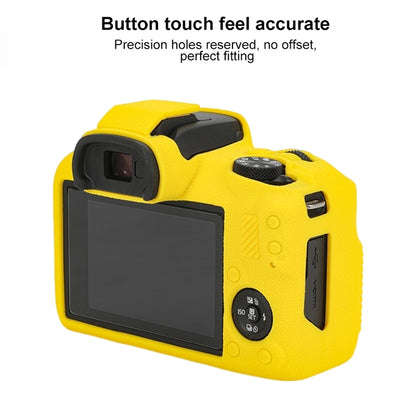 For Canon EOS R100 Litchi Texture Soft Silicone Protective Case(Yellow) by bashfashion