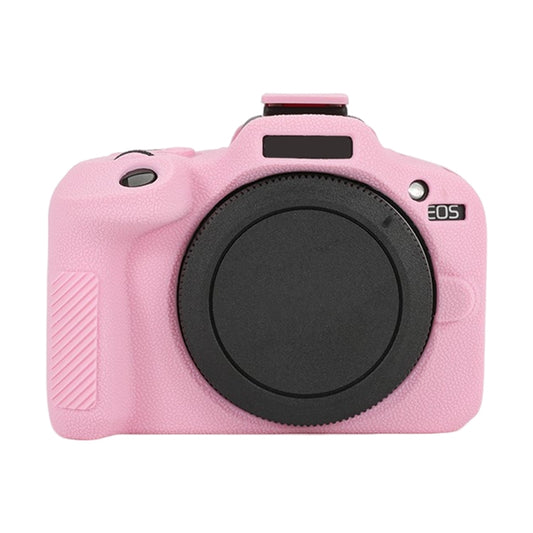 For Canon EOS R100 Litchi Texture Soft Silicone Protective Case(Pink) by bashfashion