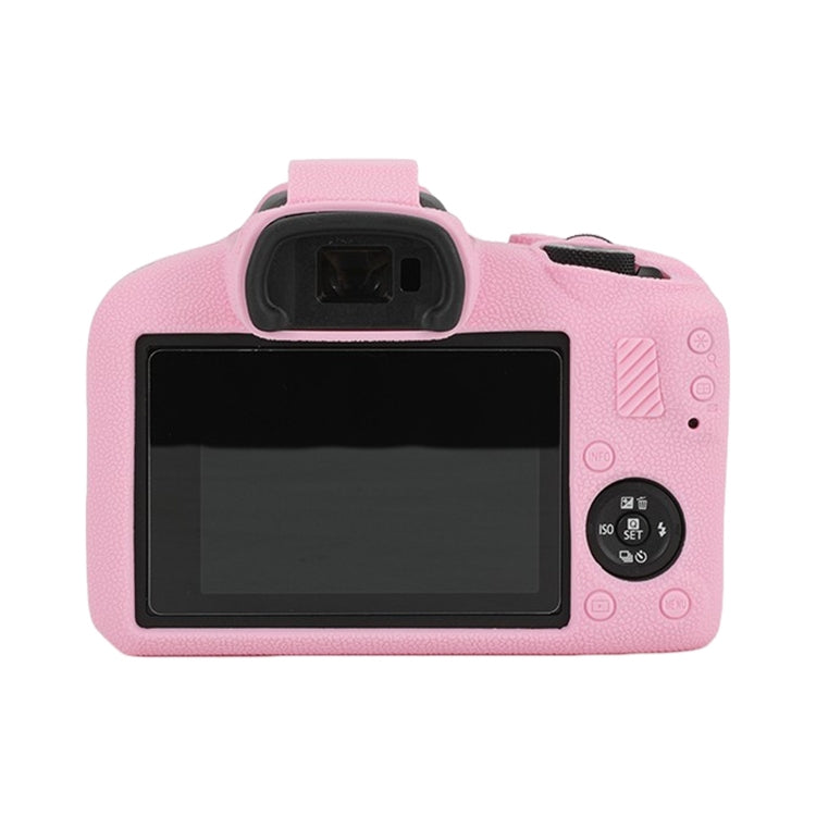 For Canon EOS R100 Litchi Texture Soft Silicone Protective Case(Pink) by bashfashion