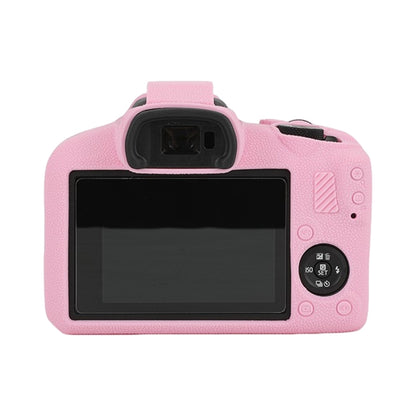 For Canon EOS R100 Litchi Texture Soft Silicone Protective Case(Pink) by bashfashion