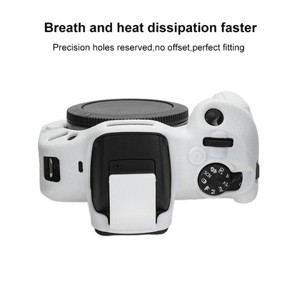 For Canon EOS R100 Litchi Texture Soft Silicone Protective Case(White) by bashfashion