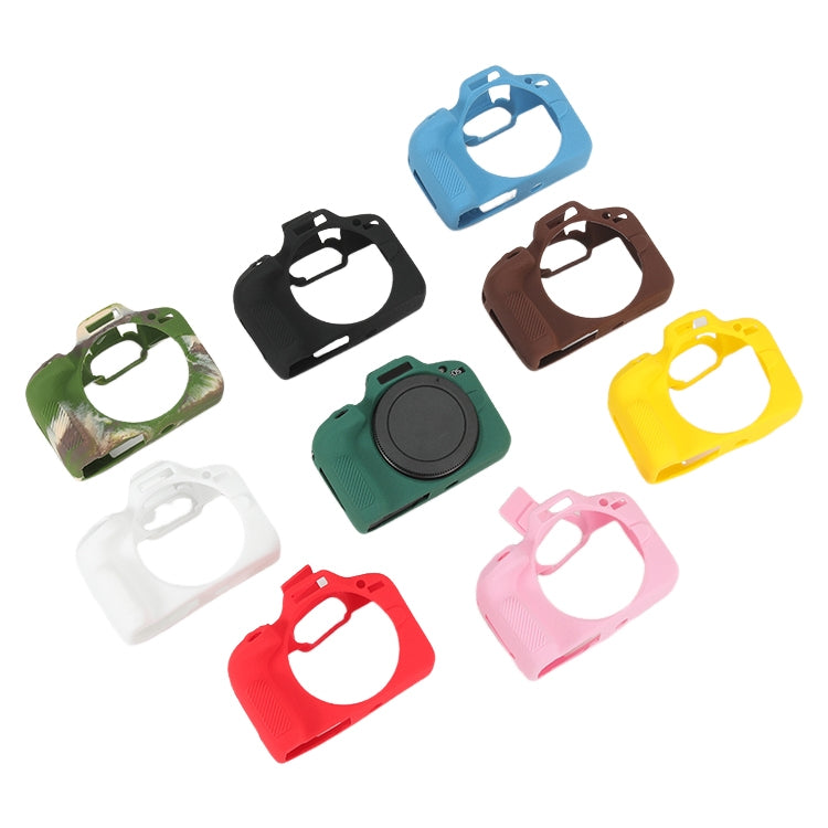 For Canon EOS R100 Litchi Texture Soft Silicone Protective Case(Green) by bashfashion