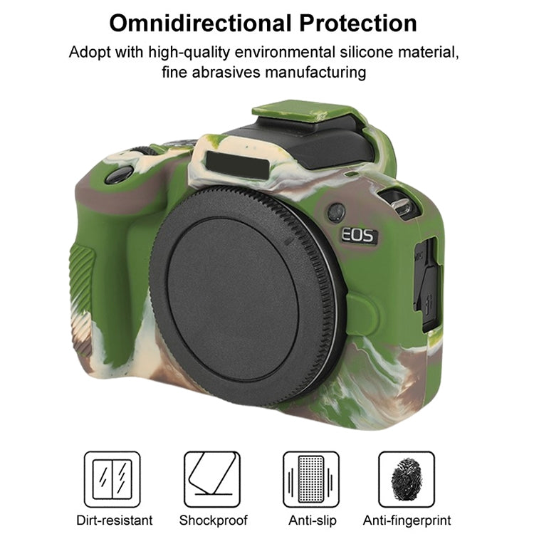 For Canon EOS R100 Glossy Soft Silicone Protective Case(Camouflage) by bashfashion