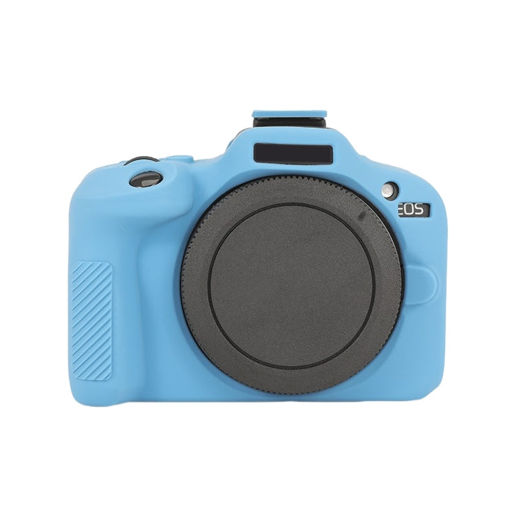 For Canon EOS R100 Glossy Soft Silicone Protective Case(Blue) by bashfashion