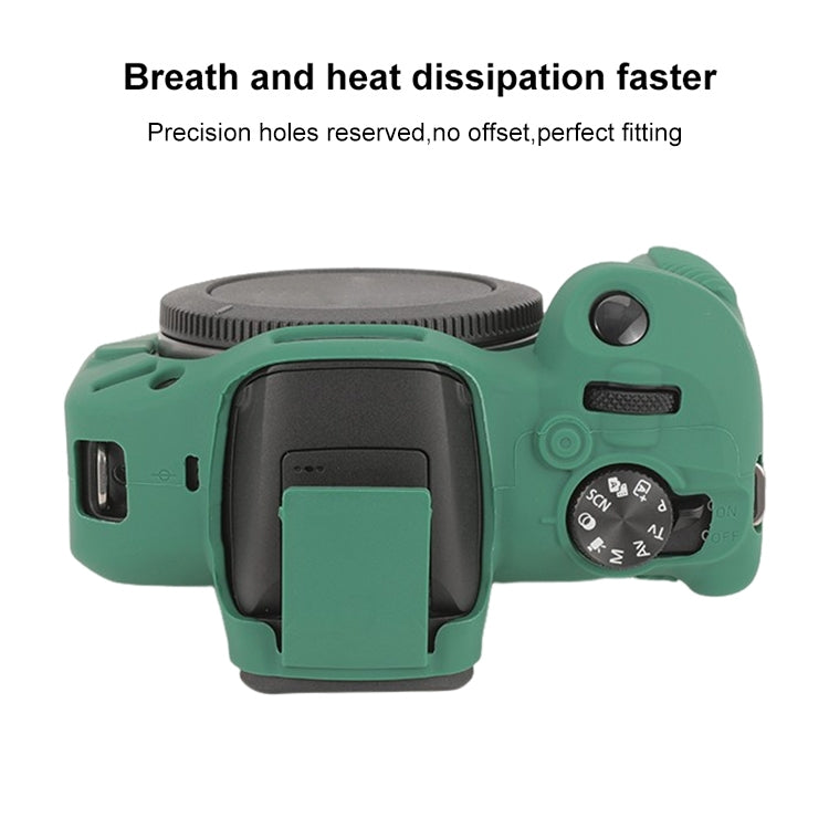 For Canon EOS R100 Glossy Soft Silicone Protective Case(Green) by bashfashion