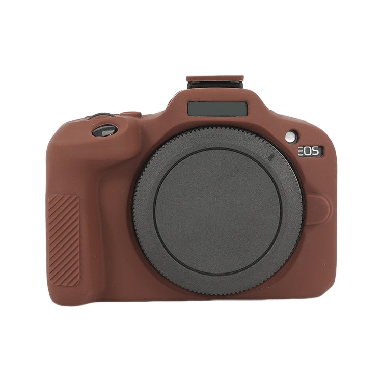 For Canon EOS R100 Glossy Soft Silicone Protective Case(Coffee) by bashfashion