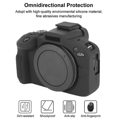 For Canon EOS R100 Glossy Soft Silicone Protective Case(Black) by bashfashion