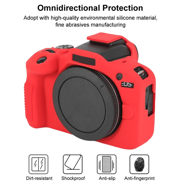 For Canon EOS R100 Glossy Soft Silicone Protective Case(Red) by bashfashion