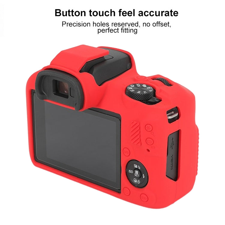 For Canon EOS R100 Glossy Soft Silicone Protective Case(Red) by bashfashion