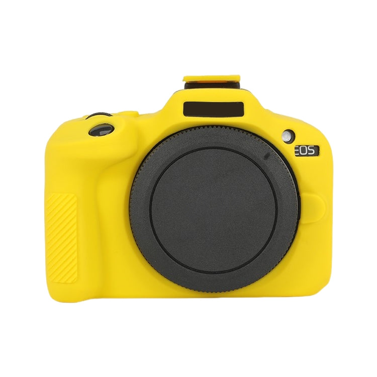 For Canon EOS R100 Glossy Soft Silicone Protective Case(Yellow) by bashfashion