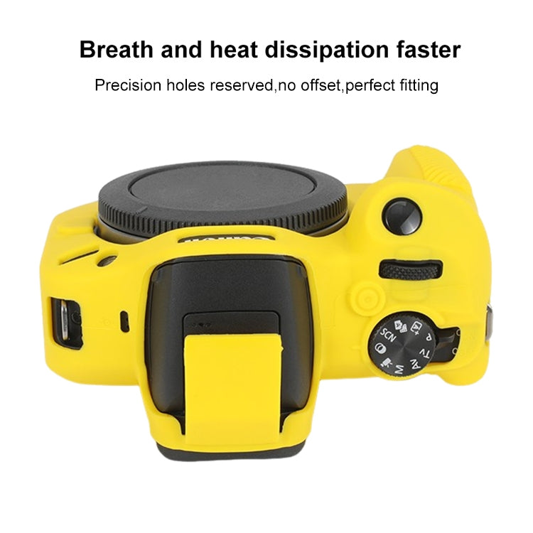 For Canon EOS R100 Glossy Soft Silicone Protective Case(Yellow) by bashfashion