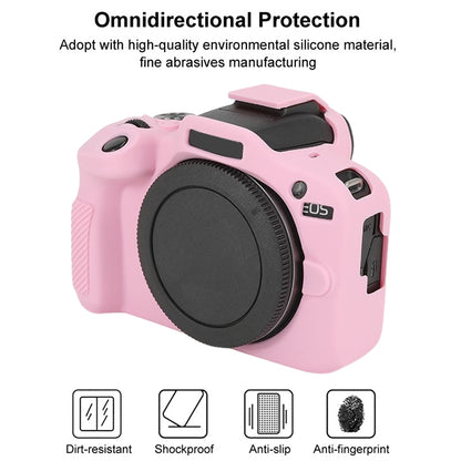 For Canon EOS R100 Glossy Soft Silicone Protective Case(Pink) by bashfashion