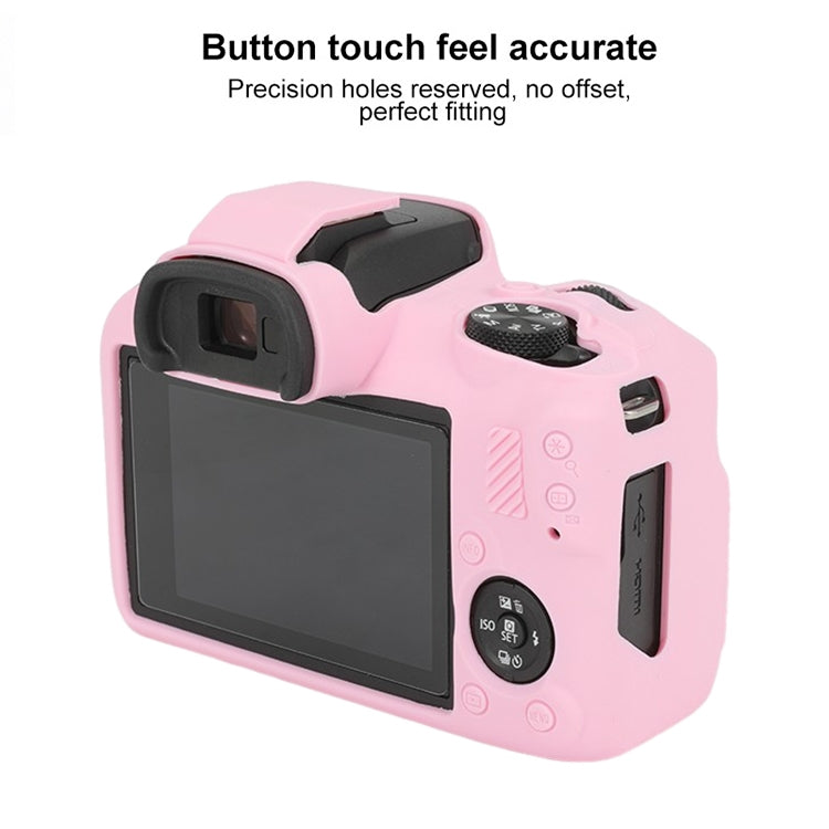 For Canon EOS R100 Glossy Soft Silicone Protective Case(Pink) by bashfashion