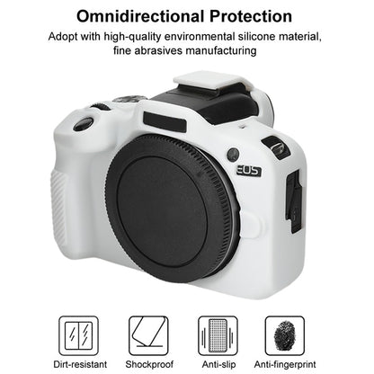 For Canon EOS R100 Glossy Soft Silicone Protective Case(White) by bashfashion