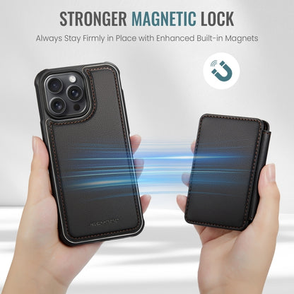 For iPhone 14 JEEHOOD J05 Business Magnetic Style RFID Leather Phone Case(Black) by JEEHOOD