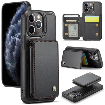 For iPhone 11 Pro JEEHOOD J05 Business Magnetic Style RFID Leather Phone Case(Black) by JEEHOOD