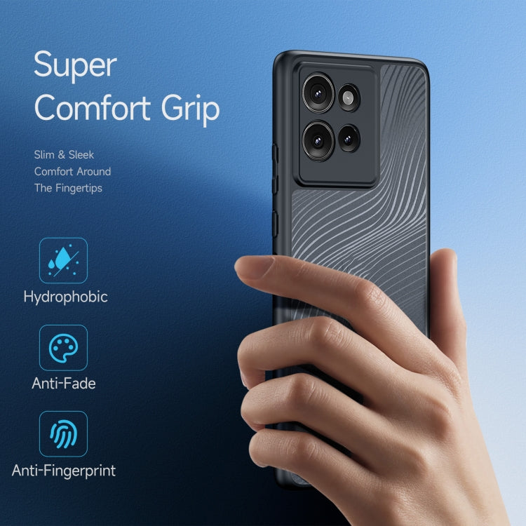 For Motorola Edge 50 DUX DUCIS Aimo Series TPU + PC Frosted Feel Phone Case(Black) by DUX DUCIS