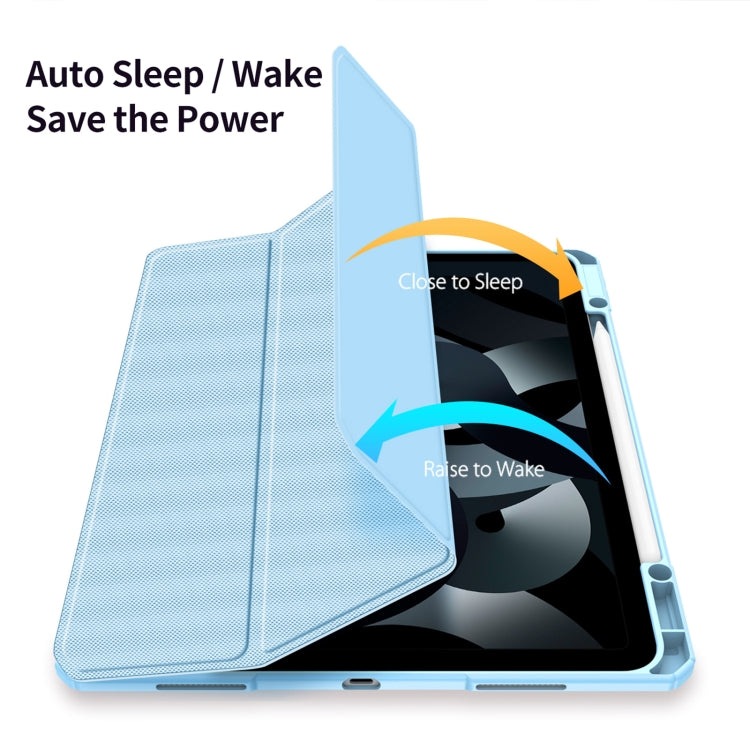 For iPad Air 13 2024 / 2025 DUX DUCIS TOBY Series Antiskid Leather Tablet Case with Sleep / Wake-up Function(Blue) by DUX DUCIS