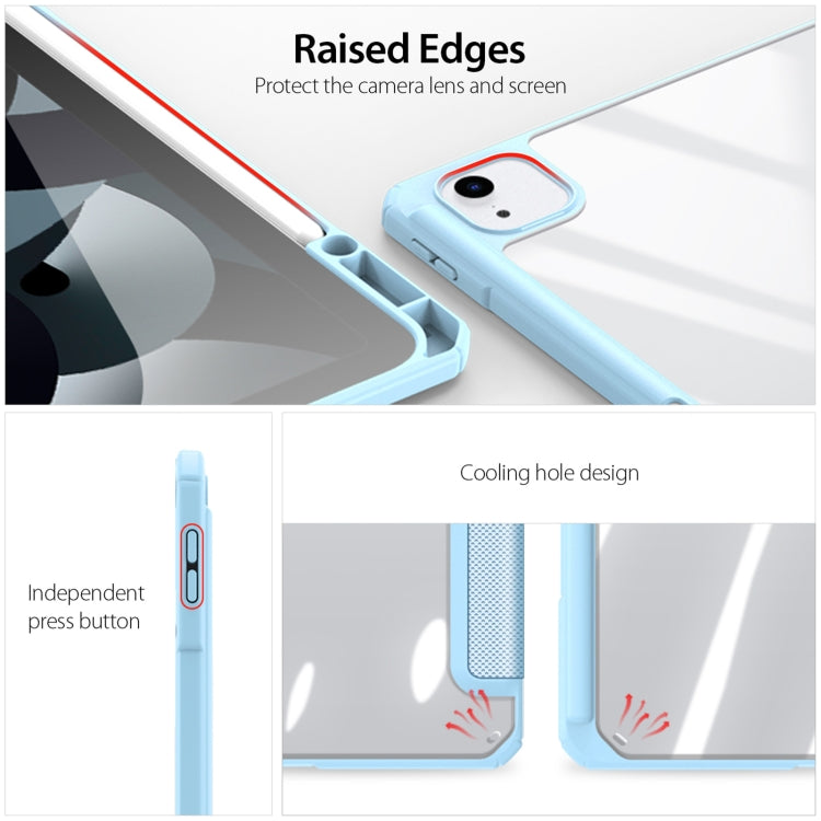 For iPad Air 13 2024 / 2025 DUX DUCIS TOBY Series Antiskid Leather Tablet Case with Sleep / Wake-up Function(Blue) by DUX DUCIS