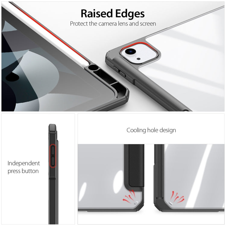 For iPad Air 13 2024 / 2025 DUX DUCIS TOBY Series Antiskid Leather Tablet Case with Sleep / Wake-up Function(Black) by DUX DUCIS