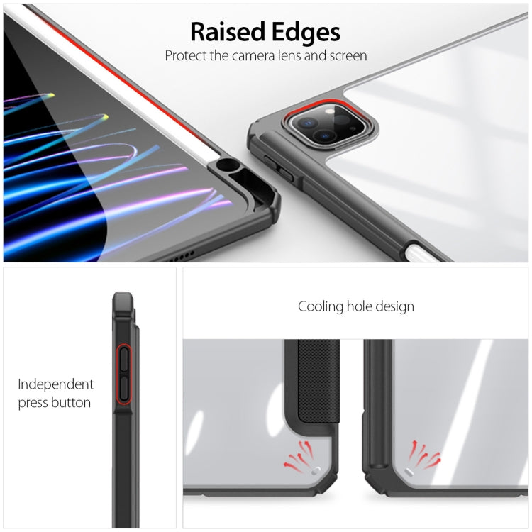 For iPad Pro 11 2025 / 2024 DUX DUCIS TOBY Series Antiskid Leather Tablet Case with Sleep / Wake-up Function(Black) by DUX DUCIS