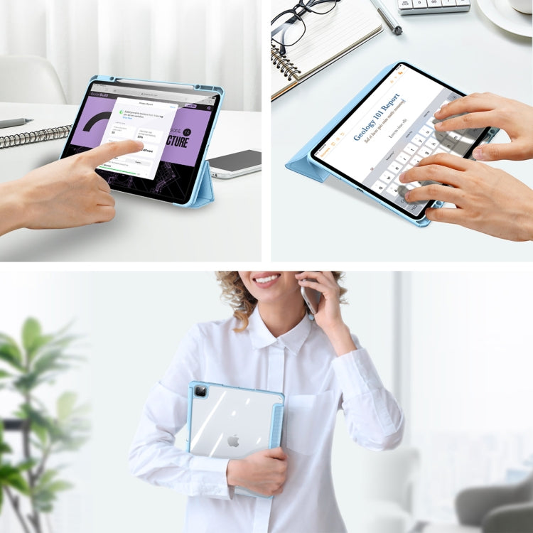 For iPad Pro 13 2025 / 2024 DUX DUCIS TOBY Series Antiskid Leather Tablet Case with Sleep / Wake-up Function(Blue) by DUX DUCIS