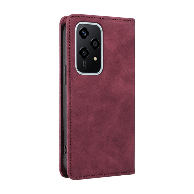 For Honor 200 Lite Global BETOPNICE Suction RFID Anti-theft Leather Phone Case(Wine Red) by BETOPNICE