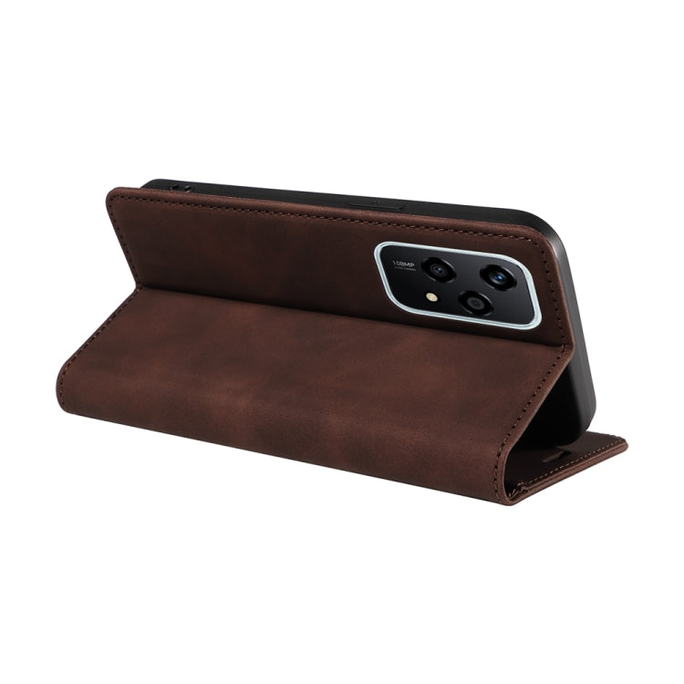 For Honor 200 Lite Global BETOPNICE Suction RFID Anti-theft Leather Phone Case(Brown) by BETOPNICE