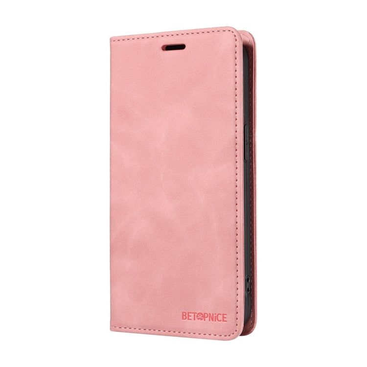 For Honor 200 Lite Global BETOPNICE Suction RFID Anti-theft Leather Phone Case(Pink) by BETOPNICE