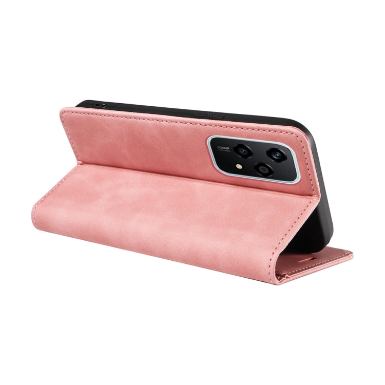 For Honor 200 Lite Global BETOPNICE Suction RFID Anti-theft Leather Phone Case(Pink) by BETOPNICE