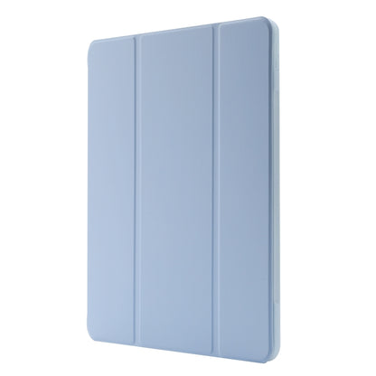 For iPad Air 11 2025 / 2024 Skin Feel Tri-fold Leather Tablet Case with Pen Slot(Light Blue) by bashfashion