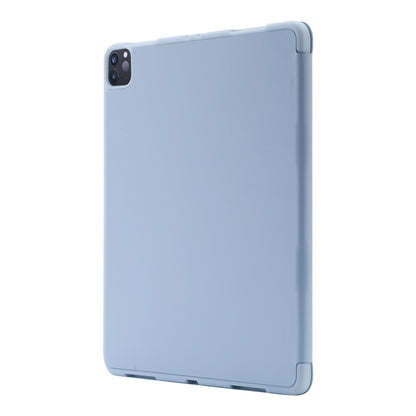 For iPad Air 11 2025 / 2024 Skin Feel Tri-fold Leather Tablet Case with Pen Slot(Light Blue) by bashfashion