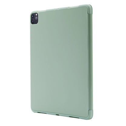 For iPad Air 13 2025 / 2024 Skin Feel Tri-fold Leather Tablet Case with Pen Slot(Matcha Green) by bashfashion