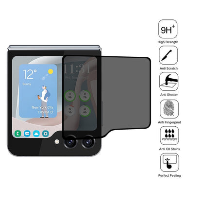 For Samsung Galaxy Z Flip6 External Small Screen Privacy Full Glue Full Cover Screen Protector by bashfashion