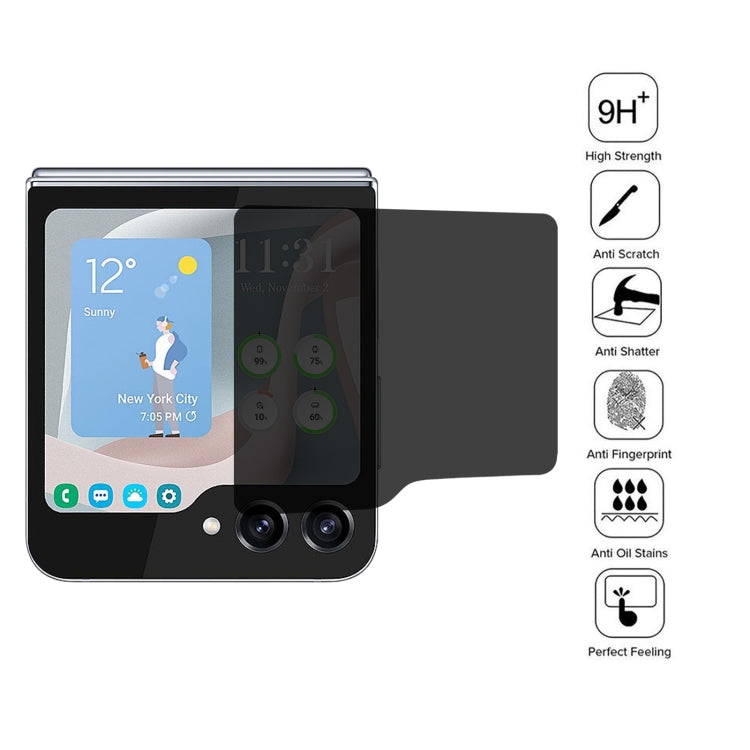 For Samsung Galaxy Z Flip6 External Small Screen High Transparency Privacy Full Cover Screen Protector by bashfashion
