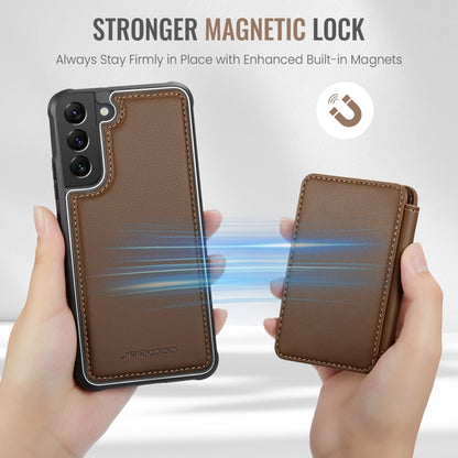 For Samsung Galaxy S22 5G JEEHOOD J05 Business Magnetic Style RFID Leather Phone Case(Brown) by JEEHOOD