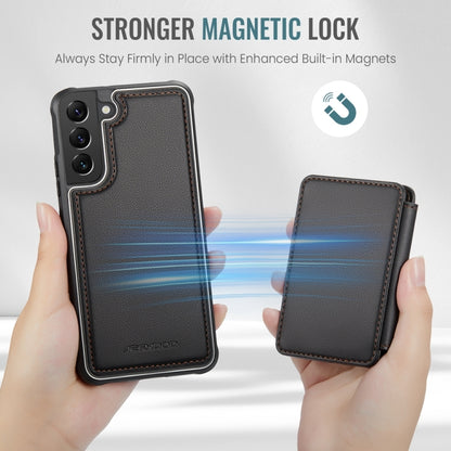 For Samsung Galaxy S22+ 5G JEEHOOD J05 Business Magnetic Style RFID Leather Phone Case(Black) by JEEHOOD