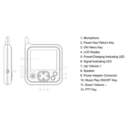 VB607 3.2 inch LCD Screen Baby Monitor Care Camera(EU Plug) by bashfashion