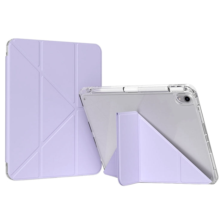 For iPad Air 13 2025 / 2024 / Pro 12.9 GEBEI Deformation Leather Tablet Case(Purple) by GEBEI